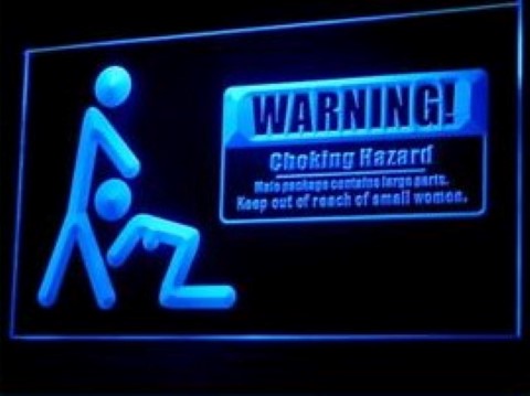 Warning Choking Hazard LED Neon Sign